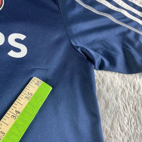 Vancouver Whitecaps Jersey Mens Small Blue White Adidas Carlyle Mitchel 2013 Kit - Picture 6 of 12